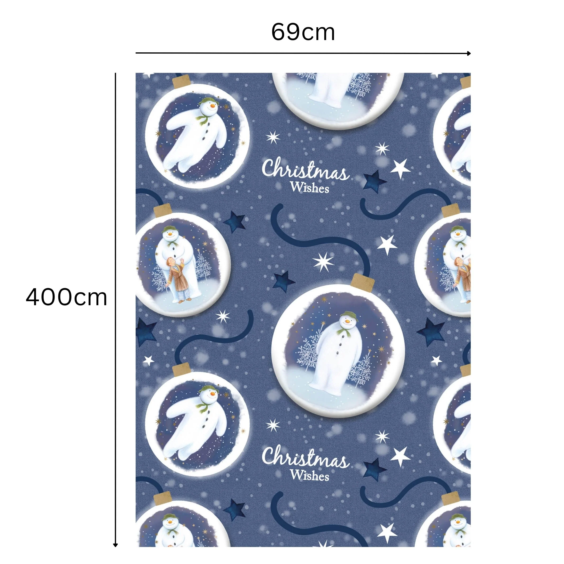 The Snowman Christmas 4m Roll Wrapping Paper - Image 3