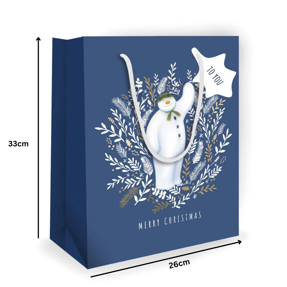 The Snowman Christmas Medium Gift Bag - Image 2