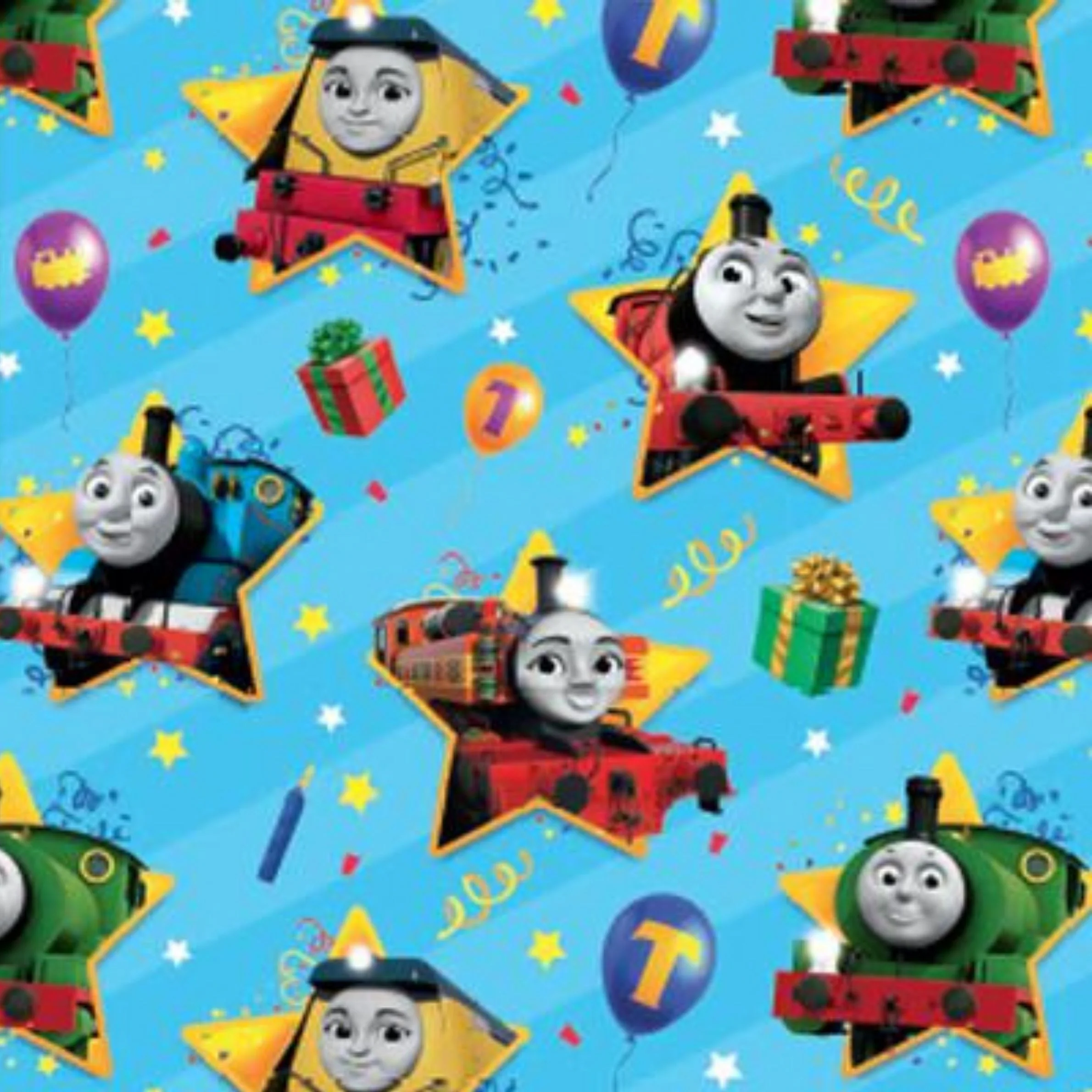 Thomas & Friends 4 Sheets & 4 Tags Gift Wrap Bundle - Image 2