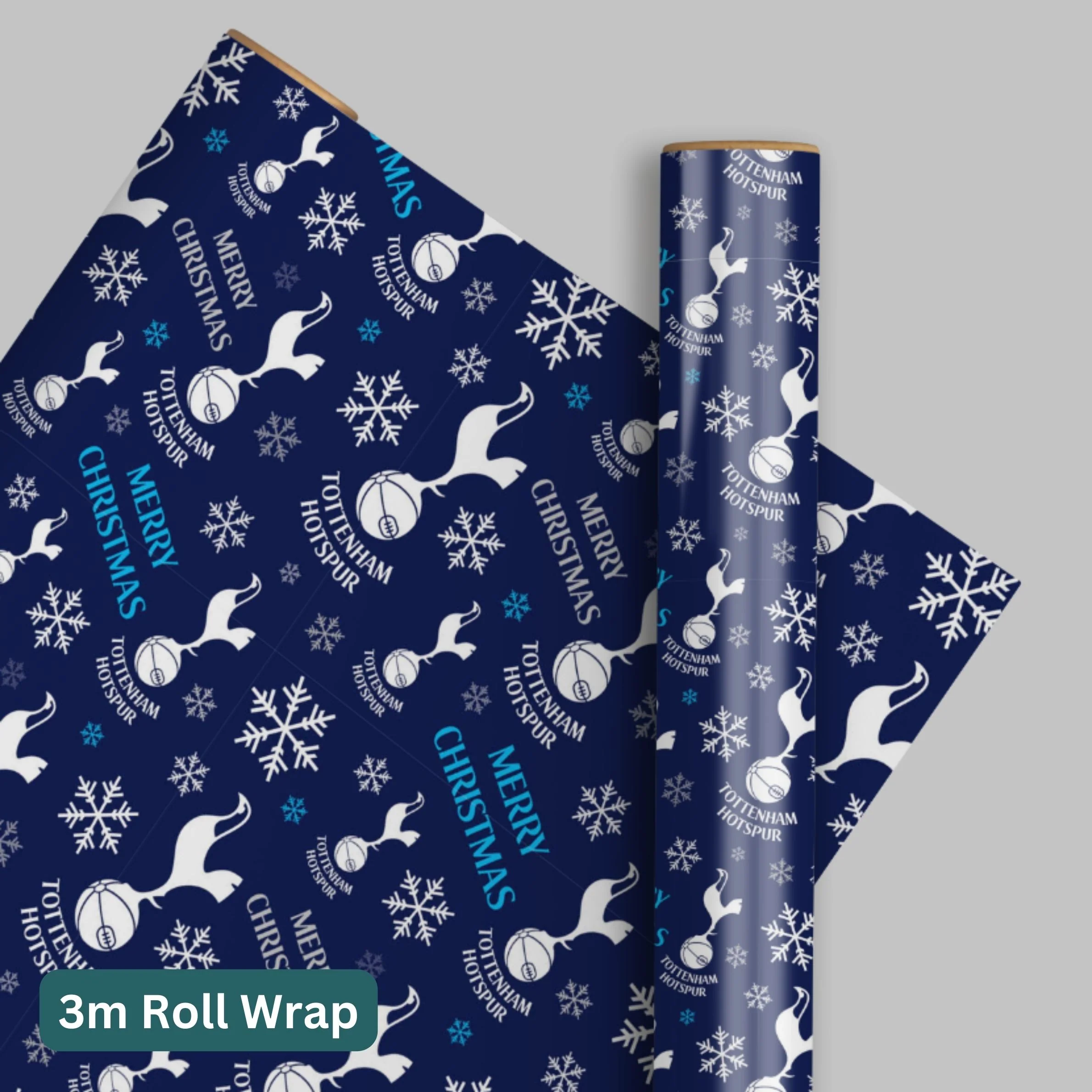 Tottenham Hotpsur FC Christmas 3m Roll Wrapping Paper