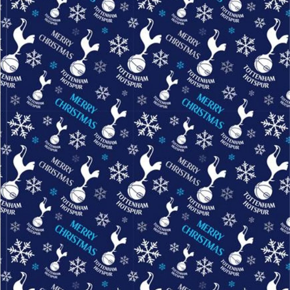 Tottenham Hotpsur FC Christmas 3m Roll Wrapping Paper - 3 Pack Bundle - Image 2