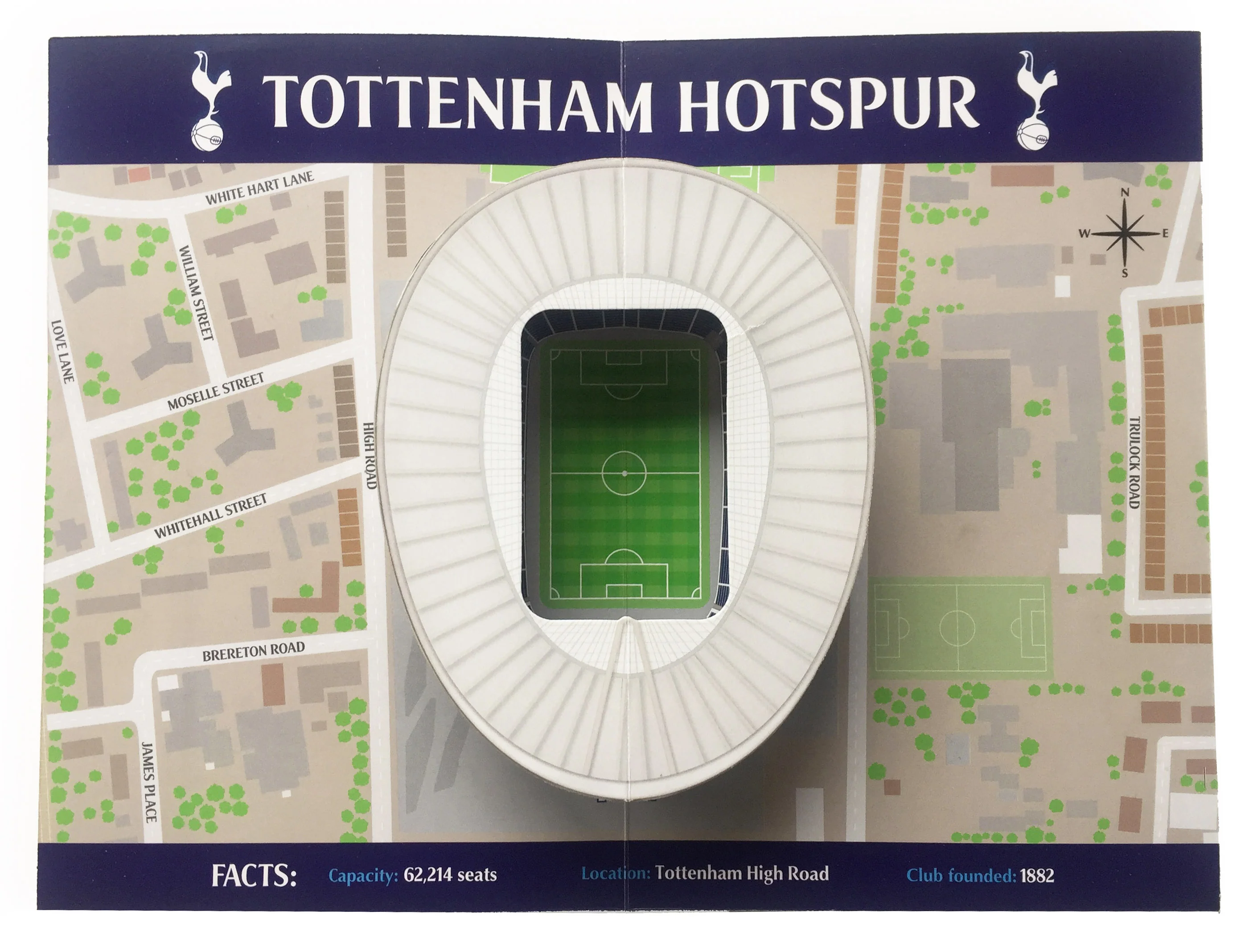 Tottenham Hotspur FC White Hart Lane Stadium Pop Up Card - Image 3