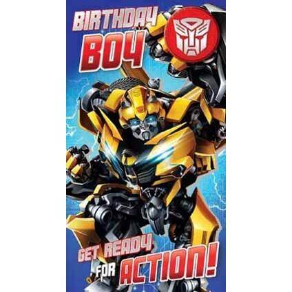 Transformers The Last Knight Birthday Boy Card with Badge