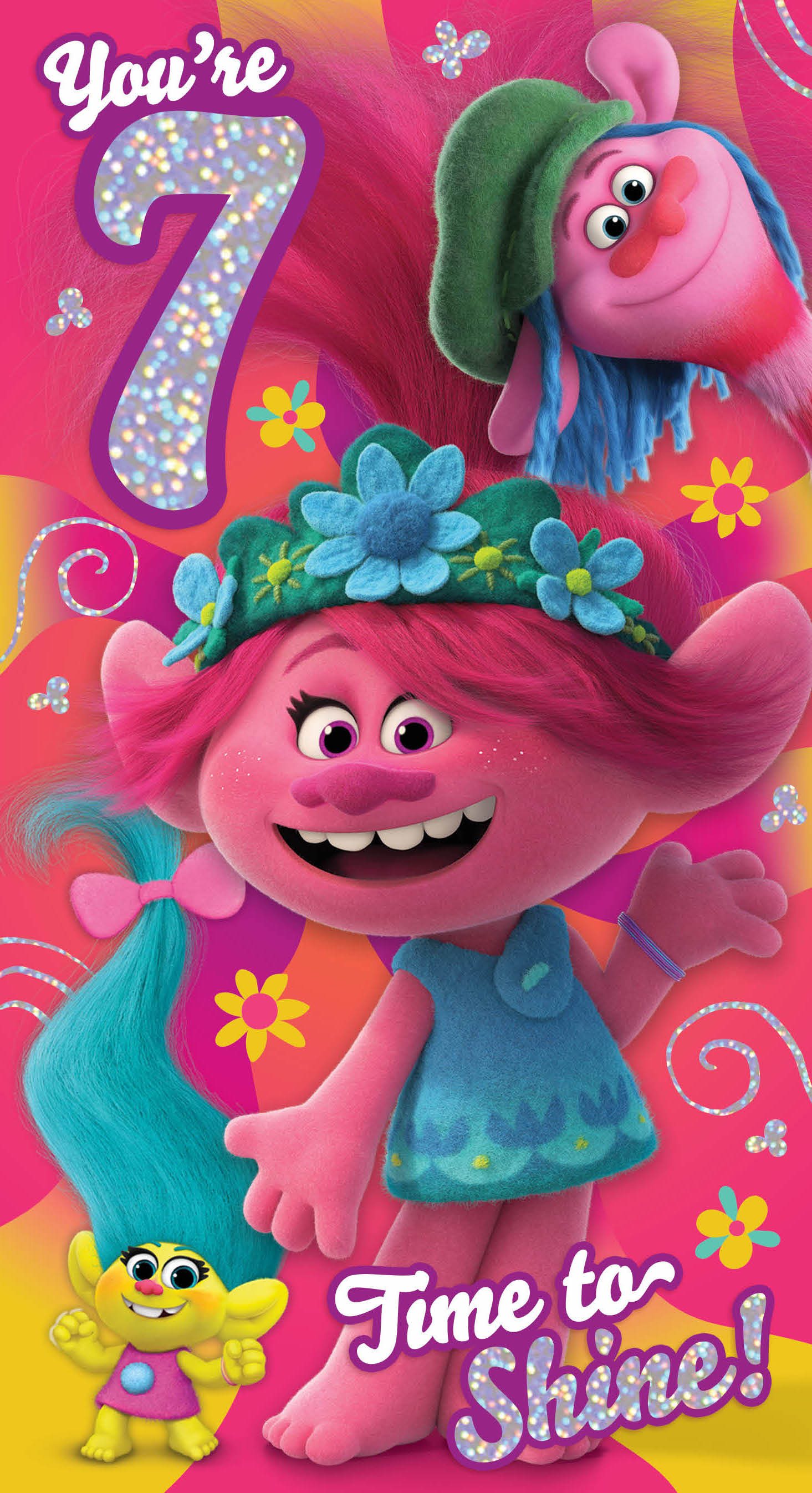 Trolls Age 7 Birthday Card - Image 3