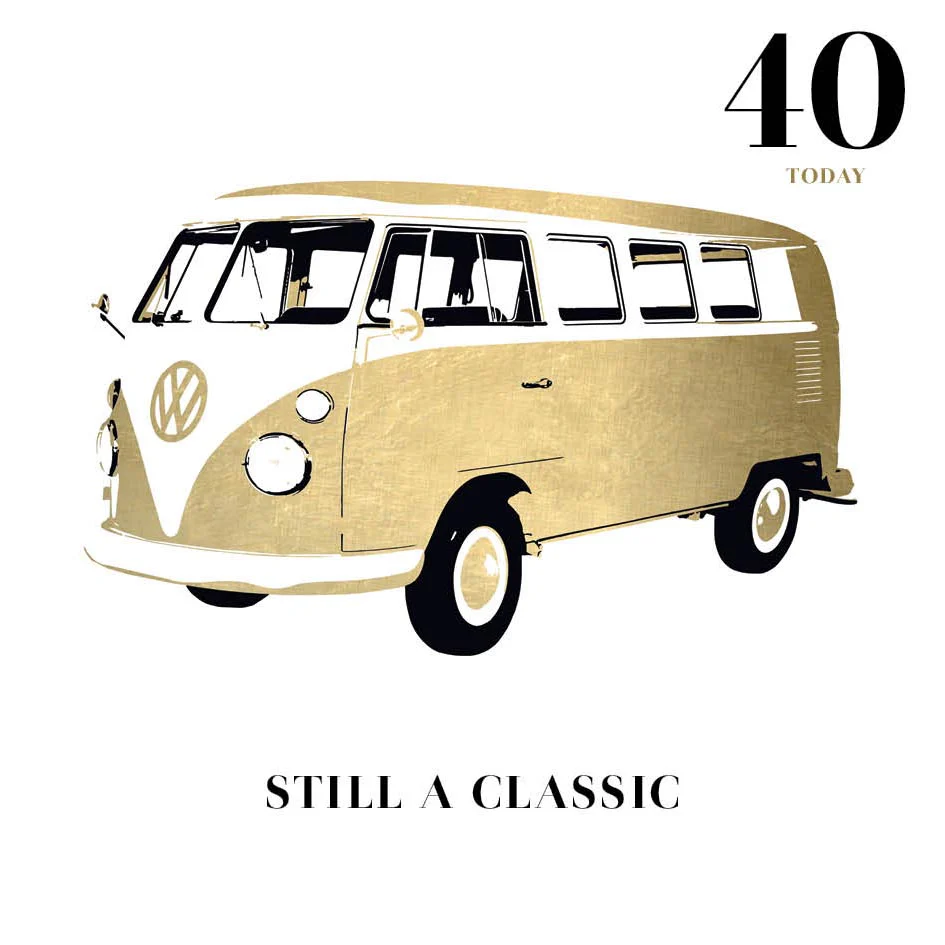 Volkswagen Campervan Age 40 Birthday Card - Image 3