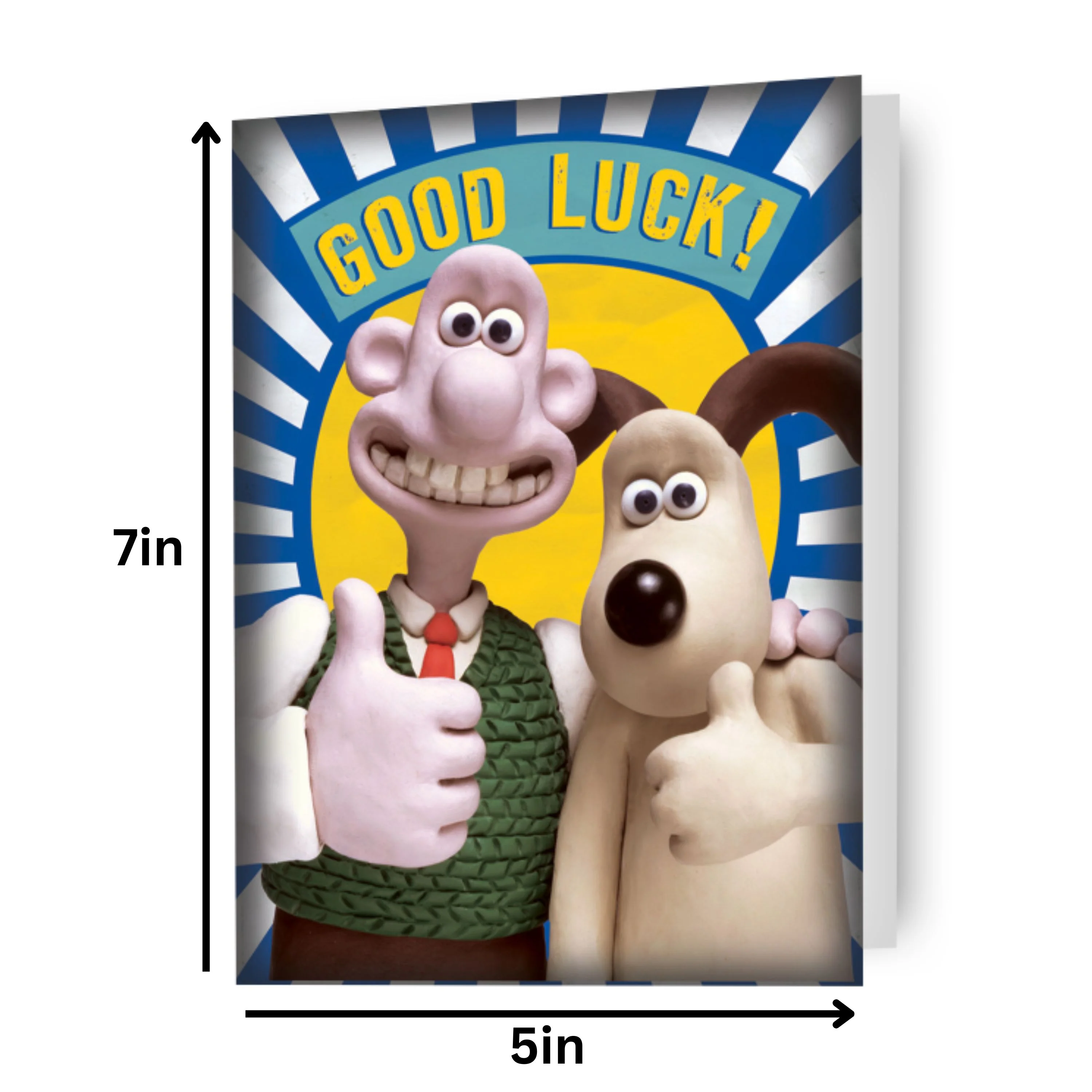 Wallace & Gromit 'Good Luck!' Card - Image 3