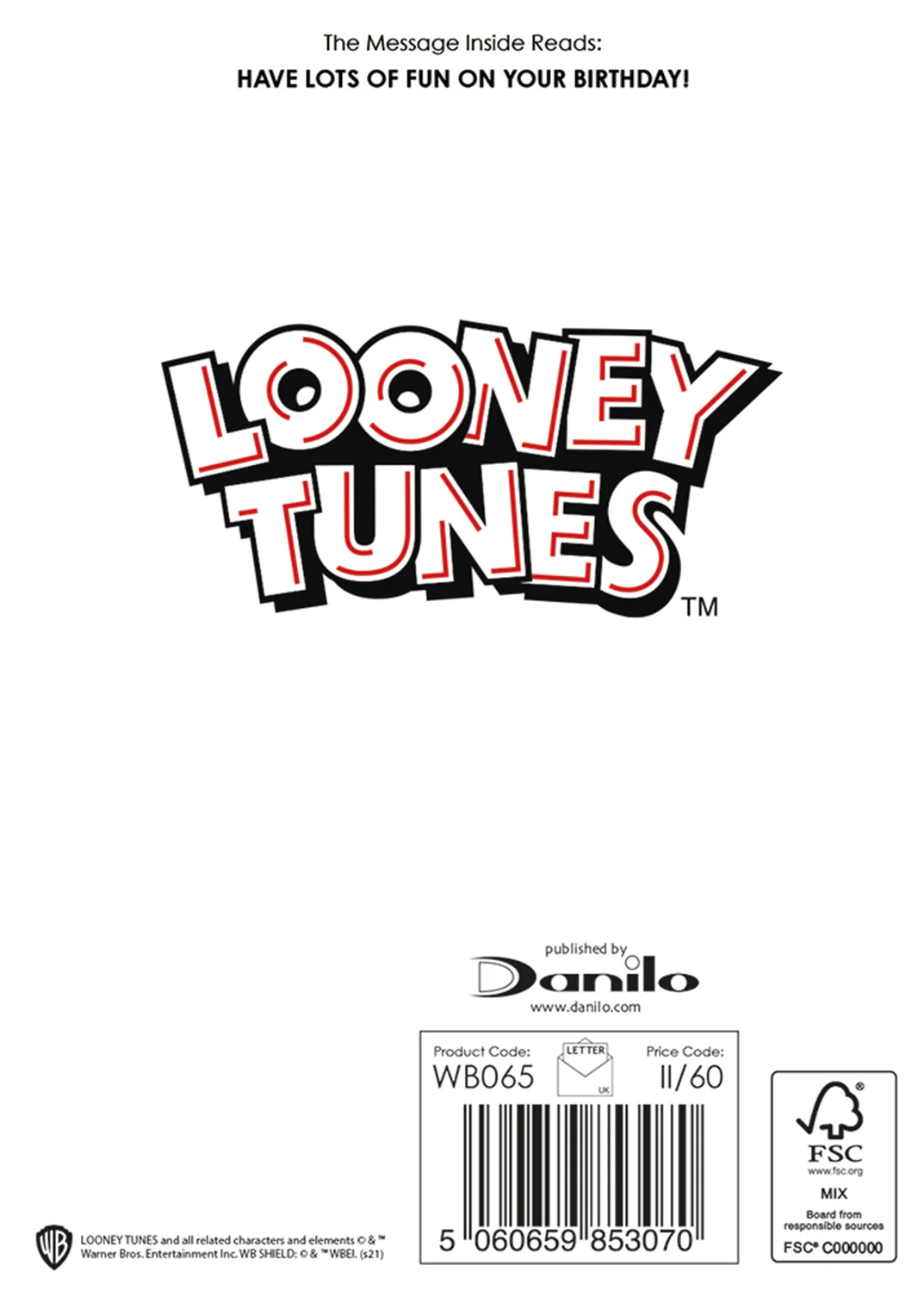 Looney Tunes Generic Birthday Card - Image 3