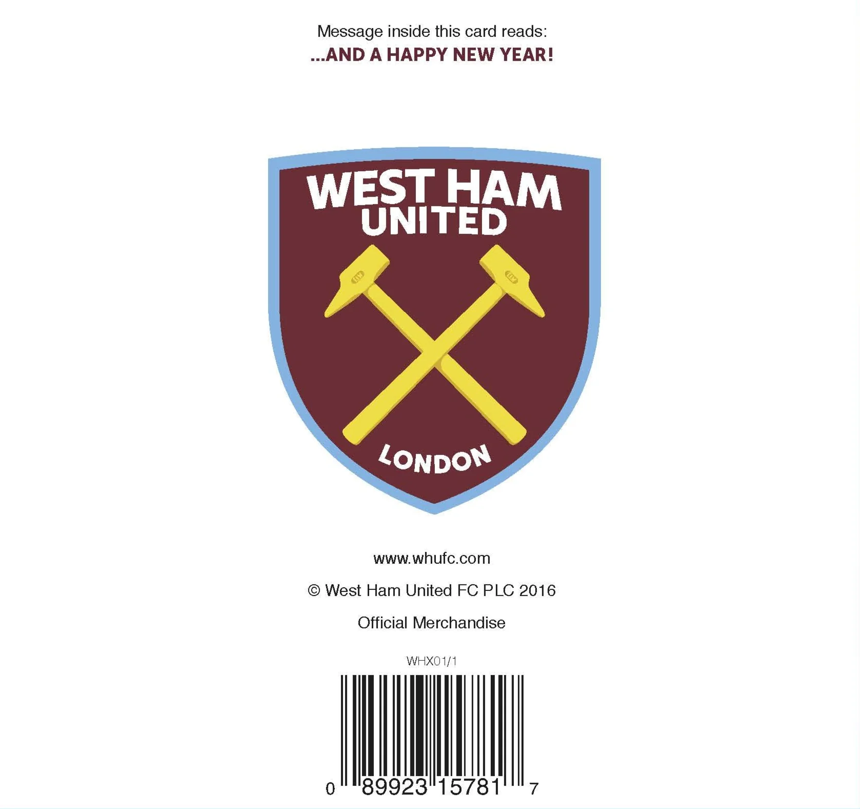 West Ham FC Christmas Card - Image 4