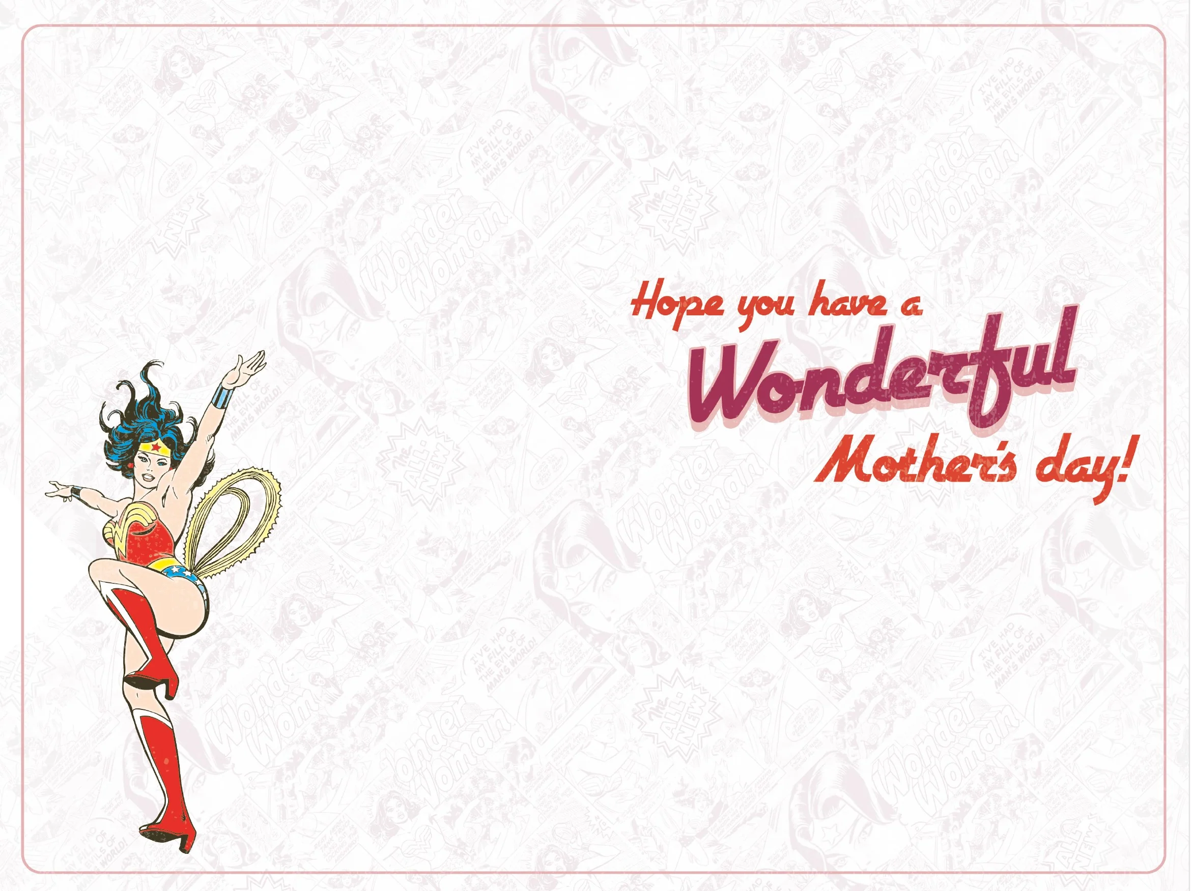 Wonder Woman 'You're A Superhero!' Mother's Day Card - Image 4