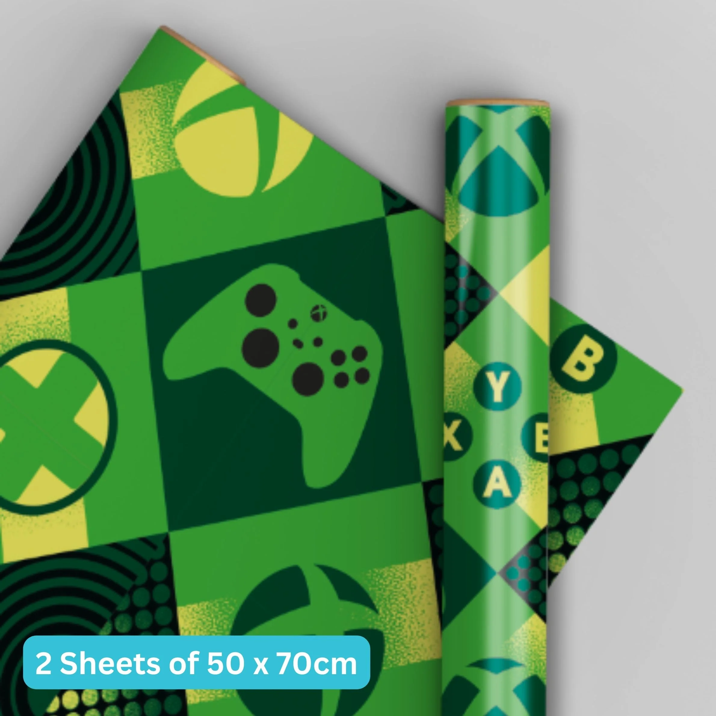 XBOX 2 Sheets & 2 Tags Gift Wrap